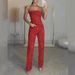 2025 European American Cross-border Independent Site Sexy Off-shoulder Shiny Tank Top And Diamond Pants_ecoleips.com