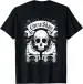 Women's T-Shirts Skull And Skates Live To Skate Goth Punk Roller Derby T-Shirt_ecoleips.com