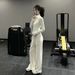Casual Stand Collar Sports Yoga Outfit Set For Women, New Autumn/Winter Loose Fit, Waist-Cinching, Slimming, Fitness_ecoleips.com