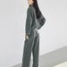 Women's Clothing Fashion Commuter Sports Sweatshirt Two Piece Suit For Women Autumn New Style Jacket Straight Trousers Casual Suit_ecoleips.com