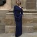 2025 Autumn New Fashion Sexy Off-Shoulder Waist-Cinching Slit Long Sleeve Dress For Women Wholesale_ecoleips.com