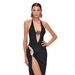 Women's Clothing New Solid Color One Piece Swimsuit For Women Sexy Deep V Backless Skirt Two Piece Suit_ecoleips.com