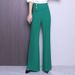 American Cross-border Foreign Trade New Fashion Solid Color Drape High Waist Casual Pants Long Pants Wide Leg Pants Women_ecoleips.com