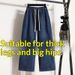 Plus-size Women's Elastic Waist Jeans, Mid-rise, Slimming, Thin Straight-leg Pants, Loose And Versatile Wide-leg Pants_ecoleips.com