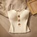ng2510292 2025 French-style Cross-knit Camisole Women, Summer Inner Wear, Sexy And Beautiful Back, Slim-fitting, Base Layer Tube_ecoleips.com