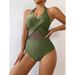 Women's Clothing Women's Sexy One Piece Swimsuit Solid Color Mesh Style Fashionable Bikini For Formal & Casual For Women_ecoleips.com