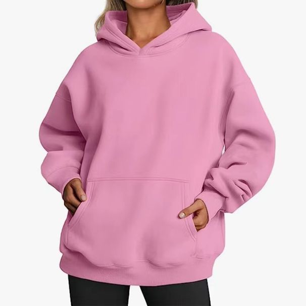Oversized Fleece Hoodie - Unisex Heavyweight Pullover With Kangaroo Pocket & Drop Shoulder, Streetwear Essential (15 Colors, S-XXXL)_ecoleips.com