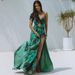 Women's Dark Green Starfish Printed One Piece Swimsuit European American Style_ecoleips.com