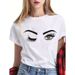 New Women's Vintage Spring-summer European And American Eyelash Short-sleeve T-shirt_ecoleips.com