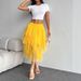 Women's Clothing Irregular Mesh Gauze Skirt For Women High Waist Mid-Length Slimming Versatile Spring New_ecoleips.com