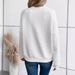 Women's Clothing solid color deep V neck splicing long sleeved women's casual sweatshirt_ecoleips.com
