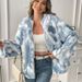 AC605 Tie-Dye Small Fragrance Style Coat 2024 New Winter Loose Thick Lamb Wool Top Ins Women's Clothing_ecoleips.com