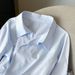 Women's Clothing Stylish Slimming Long Sleeved Shirt For Women Waist Cinching Irregular Design Trendy Elegant Collared Top For Spring_ecoleips.com
