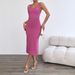 2026 Summer European And American Independent Station Camisole Slim Fit Sexy Slit One-Piece Dress Backless_ecoleips.com