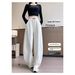 Scimitar For Women, Autumn And Winter New High-Waisted Slimming Loose Casual Petite Wide-Leg Fleece-Lined Sweatpants_ecoleips.com