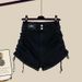 Women's Clothing Summer Hong Kong Style Retro Outfit For Women New Design Suspender Shirt Drawstring Shorts Slim Three Piece Suit_ecoleips.com