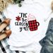 Merry Christmas Tree Santa Claus Cartoon Casual Loose Fit Printed Short Sleeve Women's T-Shirt_ecoleips.com