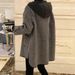 Chic Checkered Hooded Wool Coat For Women – Oversized Longline Trench Coat With Pockets In Classic Houndstooth Pattern_ecoleips.com