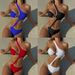 Sculptural One-Piece Swimsuit Solid Color Cut-Out Design Sexy Monokini Beach & Pool_ecoleips.com