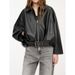 Wholesale Of Women's Autumn And Winter Retro Jackets, Pilot Loose Jackets, Women's Casual Artificial Leather Tops_ecoleips.com