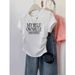 Women's Slim Fit T-Shirt American Style Short Sleeve Straight Shoulder Summer New Popular Design Top_ecoleips.com