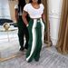 Women's Wide Leg Pants - High Waisted Casual Palazzo Trousers With Elastic Waist, Trendy Loose Fit Lounge Pants_ecoleips.com