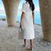 Elegant Women's Shirt Dress With Belt, Lapel Collar And Waist Tie For A Polished Office To Dinner Look_ecoleips.com