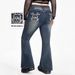 High Waisted Flared Jeans for Women Punk Style Sexy Skull Embroidery plus Size Denim Jeans Factory Direct in Stock_ecoleips.com