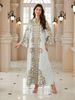 NT02 Plus Size Evening Dress Ethnic Style Jacquard Mesh Print Simple Women's Muslim Fashion_ecoleips.com