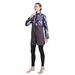 Conservative Middle Eastern Three Piece Swimsuit Printed Long Sleeve Long Leg Beach Surfing Sun Protection Women's Swimwear_ecoleips.com