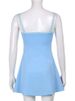 Y2K Women Suspender A-line Dress Summer Sleeveless Contrast Color U-neck Cutout Short Bodycon Dress Harajuku Sundress 2022 New_ecoleips.com