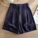Women's High-Waisted Slimming Tencel Linen Suit Shorts Loose Fit Casual A-Line Wide Leg Summer Bottoms_ecoleips.com