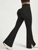Women's Clothing High Waist Yoga Flared Pants Hip Lifting Slimming Casual Open And Slightly Flared Pants Sports Fitness Trousers_ecoleips.com