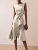 Women's Sleeveless Red Temperament Dress Dress Crew Neck_ecoleips.com