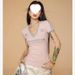 Pure Cotton Women's Short Sleeve T-Shirt 40 Count 210g Off-Shoulder Slim Fit Unique Style Sexy Millennial Look Top_ecoleips.com