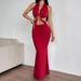 AD292 European And American Summer New Sexy Ring Strap Halter Backless Fashion Dress For Women_ecoleips.com