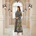 Modest Abaya Dress Muslim Women's Long Sleeved Rhinestone Printed Dress New Style Middle East Fashion_ecoleips.com