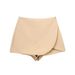European And American Cross-Border Women's Fashion Wholesale High-Waisted Asymmetric Shorts Skirt Pants_ecoleips.com
