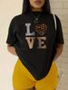 European And American Cross-border Foreign Trade Women's Leopard Letter Print Round Neck Short-sleeve T-shirt Top_ecoleips.com