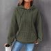 Women's Clothing A White Ink Print Pullover Hooded Long Sleeved Splicing Waffle Sweatshirt_ecoleips.com
