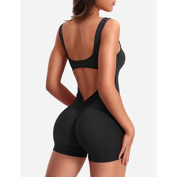 Women's Clothing Spring And Summer New Women's Clothing Shoulder Strap Backless Slimming Hip Lifting Yoga Jumpsuit_ecoleips.com