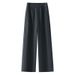 K New Narrow Leg Wide Leg Pants For Women, Thickened High Waist, Comfortable Drop Feel, Casual Glutinous Rice Straight Leg Pants_ecoleips.com