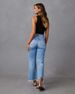 New Arrival Wide-leg Pants Tassel Washed Ripped High-waist Jeans Straight Casual Trousers Women's_ecoleips.com
