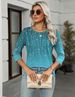 Zeagoo Women's Casual 3/4 Sleeve T-Shirts Round Neck Cute Tunic Tops Basic Tees Blouses Business Work Tee Top_ecoleips.com