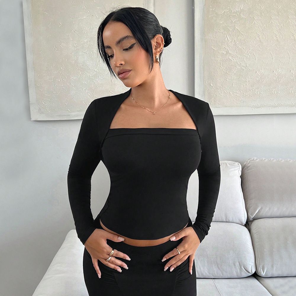 2026 New Slim-fit Fashion Temperament Knitted Sweater Long-sleeved Top_ecoleips.com