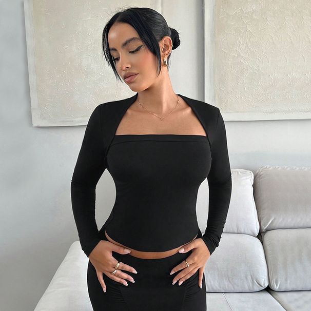 2026 New Slim-fit Fashion Temperament Knitted Sweater Long-sleeved Top_ecoleips.com