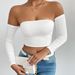 Women's Clothing Camisole Sexy Cropped Top Strapless Design Waist Cinching Short Sleeved For Formal & Casual For Women_ecoleips.com