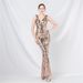 Women's Clothing Spot Fantasy Beads Long Evening Dress_ecoleips.com