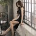 New Korean-style Sexy Sleeveless Lace Bodycon With Backless And Slit Design, Mini Dress, Cheongsam Dress For Women_ecoleips.com