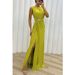 Women's Pleated Slit Casual Dress INS Sleeveless Fashion Dress Evening Dress_ecoleips.com